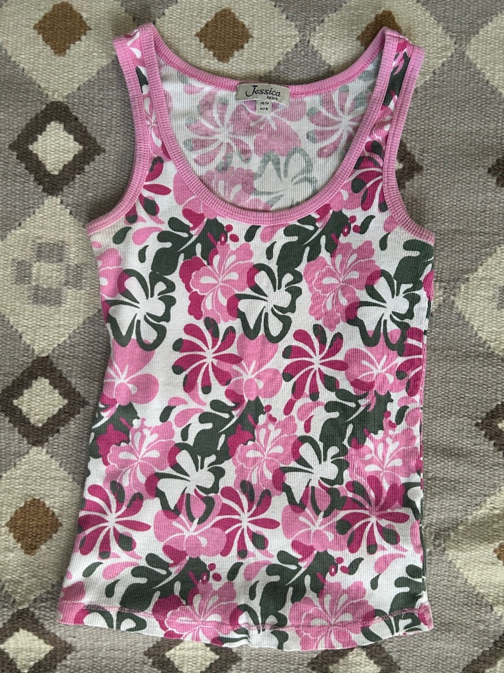 Hawaiian Print Tank Top